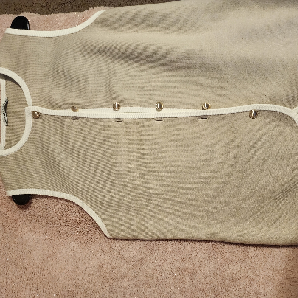 Abercrombie & Fitch Tan Vest with White Accents
